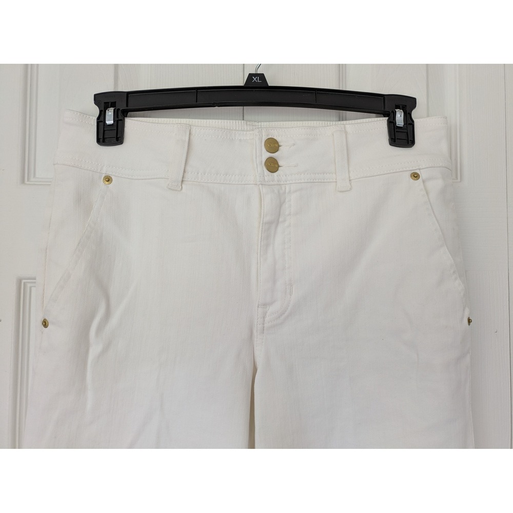 J. Crew Slim Wide Jean with Stacked Buttons Womens Size‎ 29 White NWT $148 CH887 - Picture 2 of 6